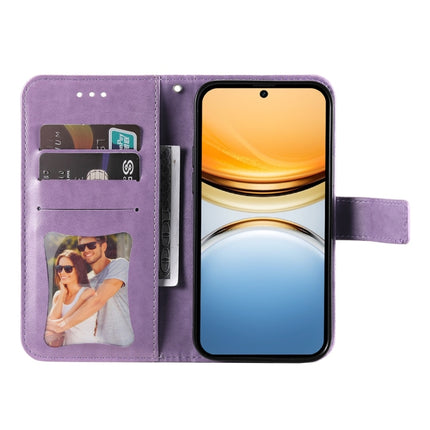 Seven-petal Flowers Embossing Leather Phone Case, For vivo Y300 Pro, For vivo Y28 4G Global, For vivo Y38 5G / T3x 5G Global, For vivo Y100 IDN / Y200e 5G Global