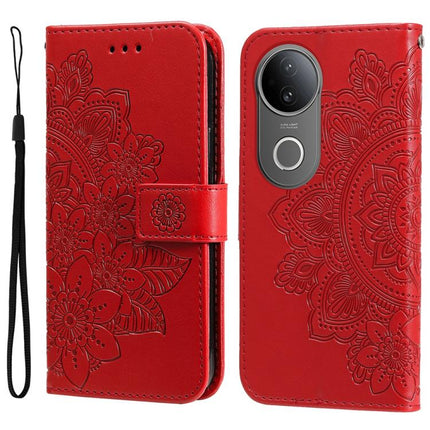 Seven-petal Flowers Embossing Leather Phone Case, For vivo V50, For vivo S20, For vivo S20 Pro, For vivo Y19s