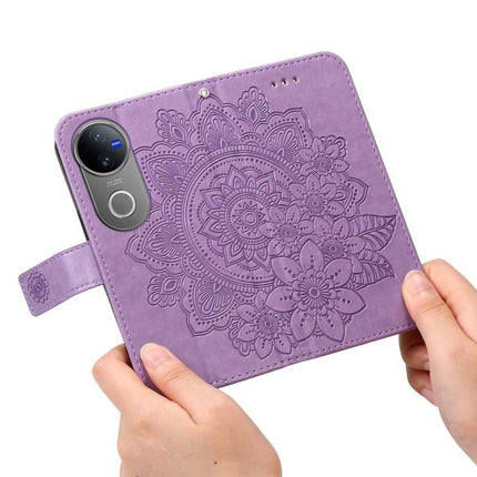 Seven-petal Flowers Embossing Leather Phone Case, For vivo V50, For vivo S20, For vivo S20 Pro, For vivo Y19s
