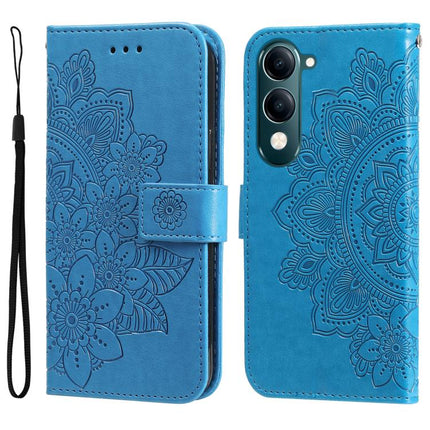Seven-petal Flowers Embossing Leather Phone Case, For vivo V50 Lite 4G / 5G, For vivo Y39 5G / Y300i, For vivo Y29s 5G / Y04 4G, For vivo Y29 4G