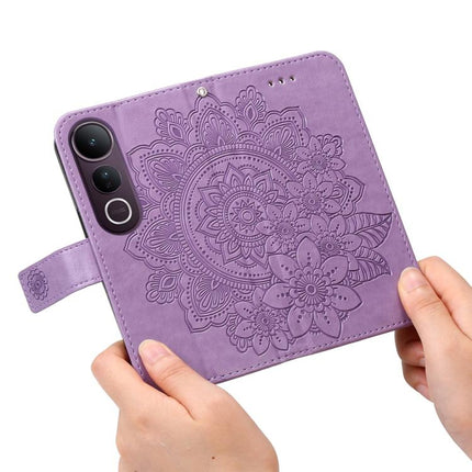 Seven-petal Flowers Embossing Leather Phone Case, For vivo V50 Lite 4G / 5G, For vivo Y39 5G / Y300i, For vivo Y29s 5G / Y04 4G, For vivo Y29 4G
