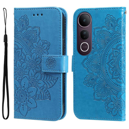 Seven-petal Flowers Embossing Leather Phone Case, For vivo V50 Lite 4G / 5G, For vivo Y39 5G / Y300i, For vivo Y29s 5G / Y04 4G, For vivo Y29 4G
