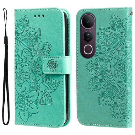 Seven-petal Flowers Embossing Leather Phone Case, For vivo V50 Lite 4G / 5G, For vivo Y39 5G / Y300i, For vivo Y29s 5G / Y04 4G, For vivo Y29 4G