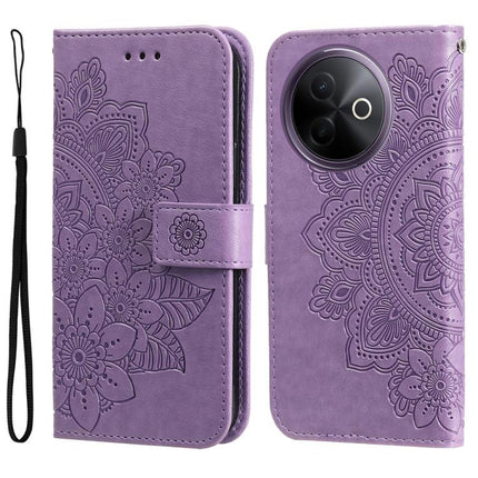 Seven-petal Flowers Embossing Leather Phone Case, For vivo V50 Lite 4G / 5G, For vivo Y39 5G / Y300i, For vivo Y29s 5G / Y04 4G, For vivo Y29 4G