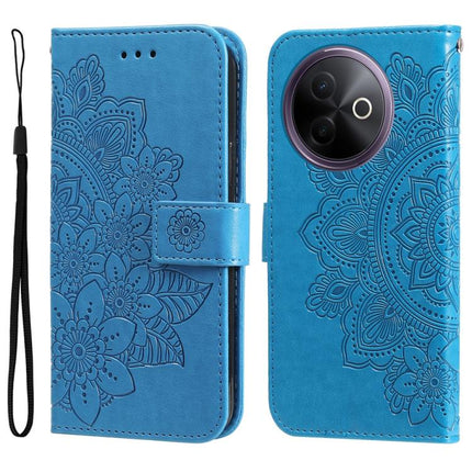 Seven-petal Flowers Embossing Leather Phone Case, For vivo V50 Lite 4G / 5G, For vivo Y39 5G / Y300i, For vivo Y29s 5G / Y04 4G, For vivo Y29 4G