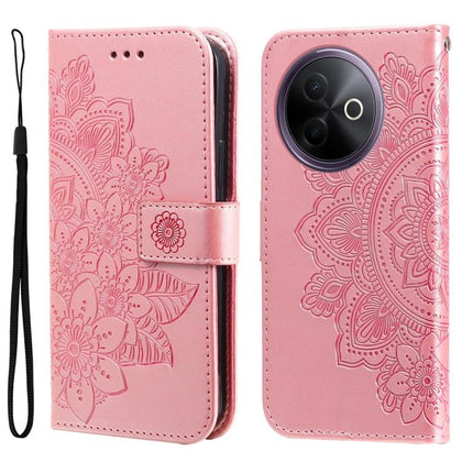 Seven-petal Flowers Embossing Leather Phone Case, For vivo V50 Lite 4G / 5G, For vivo Y39 5G / Y300i, For vivo Y29s 5G / Y04 4G, For vivo Y29 4G