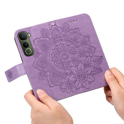 Seven-petal Flowers Embossing Leather Phone Case, For vivo V50 Lite 4G / 5G, For vivo Y39 5G / Y300i, For vivo Y29s 5G / Y04 4G, For vivo Y29 4G