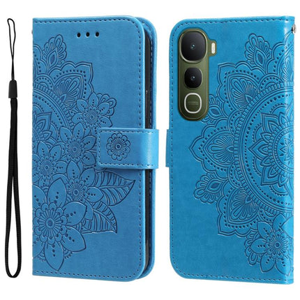Seven-petal Flowers Embossing Leather Phone Case, For vivo Y31 5G 2025, For vivo Y400 5G, For vivo V60 5G Global, For vivo Y400 Pro 5G / V40e / iQOO Z9s
