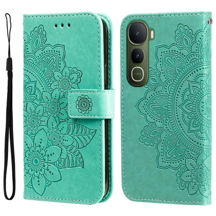 Seven-petal Flowers Embossing Leather Phone Case, For vivo Y31 5G 2025, For vivo Y400 5G, For vivo V60 5G Global, For vivo Y400 Pro 5G / V40e / iQOO Z9s