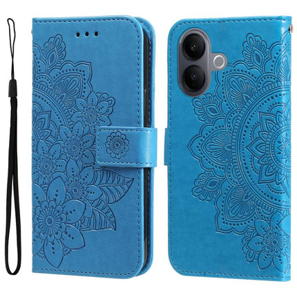 Seven-petal Flowers Embossing Leather Phone Case, For vivo Y500 Pro 5G, For vivo X300 Pro, For vivo X300, For vivo V60 Lite 4G / 5G