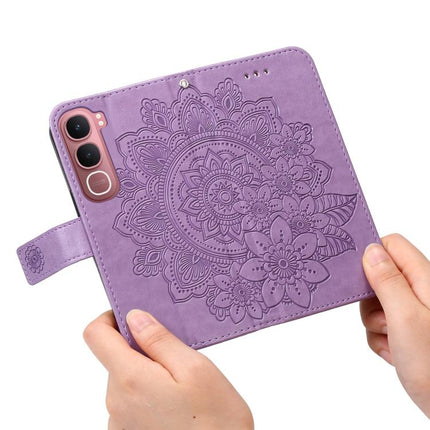 Seven-petal Flowers Embossing Leather Phone Case, For vivo Y31 5G 2025, For vivo Y400 5G, For vivo V60 5G Global, For vivo Y400 Pro 5G / V40e / iQOO Z9s