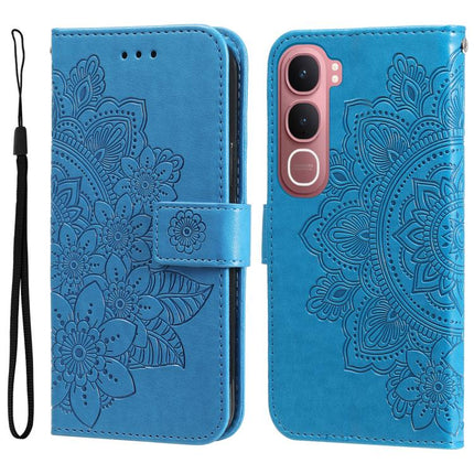 Seven-petal Flowers Embossing Leather Phone Case, For vivo Y31 5G 2025, For vivo Y400 5G, For vivo V60 5G Global, For vivo Y400 Pro 5G / V40e / iQOO Z9s
