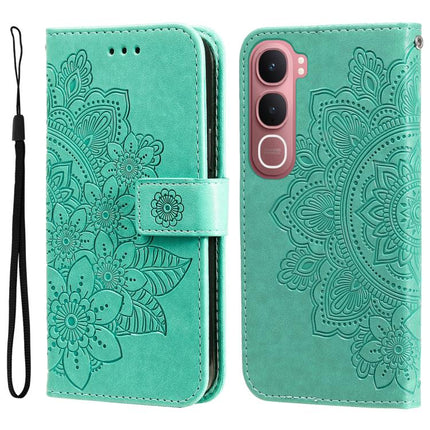 Seven-petal Flowers Embossing Leather Phone Case, For vivo Y31 5G 2025, For vivo Y400 5G, For vivo V60 5G Global, For vivo Y400 Pro 5G / V40e / iQOO Z9s