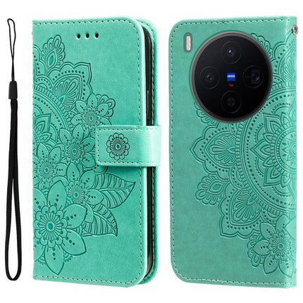 Seven-petal Flowers Embossing Leather Phone Case, For vivo Y500 Pro 5G, For vivo X300 Pro, For vivo X300, For vivo V60 Lite 4G / 5G