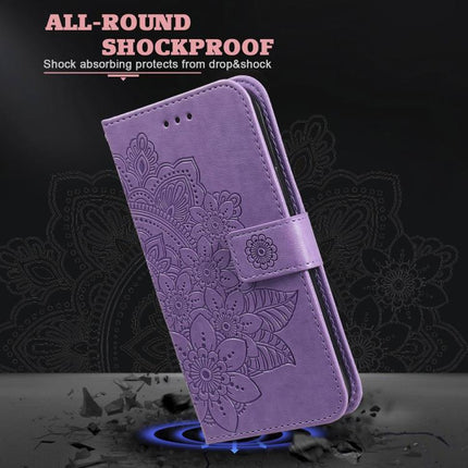 Seven-petal Flowers Embossing Leather Phone Case, For vivo Y500 Pro 5G, For vivo X300 Pro, For vivo X300, For vivo V60 Lite 4G / 5G