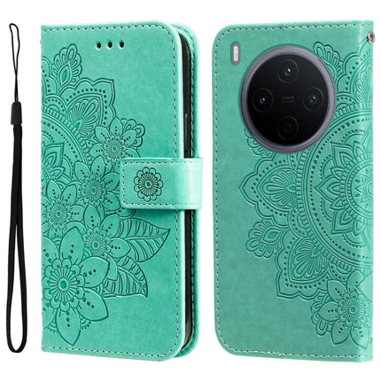 Seven-petal Flowers Embossing Leather Phone Case, For vivo Y500 Pro 5G, For vivo X300 Pro, For vivo X300, For vivo V60 Lite 4G / 5G