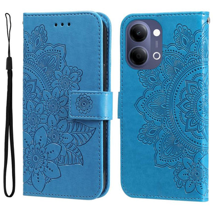 Seven-petal Flowers Embossing Leather Phone Case, For vivo Y600 Pro 5G, For vivo Y21 5G 2026 / vivo Y05 4G, For vivo V70 FE 5G, For vivo S50 5G / V70 5G