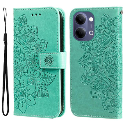 Seven-petal Flowers Embossing Leather Phone Case, For vivo Y600 Pro 5G, For vivo Y21 5G 2026 / vivo Y05 4G, For vivo V70 FE 5G, For vivo S50 5G / V70 5G
