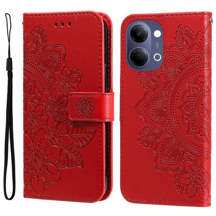 Seven-petal Flowers Embossing Leather Phone Case, For vivo Y600 Pro 5G, For vivo Y21 5G 2026 / vivo Y05 4G, For vivo V70 FE 5G, For vivo S50 5G / V70 5G