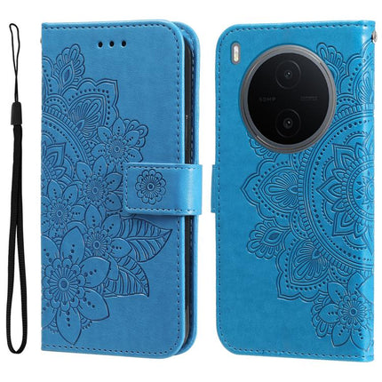 Seven-petal Flowers Embossing Leather Phone Case, For vivo Y600 Pro 5G, For vivo Y21 5G 2026 / vivo Y05 4G, For vivo V70 FE 5G, For vivo S50 5G / V70 5G