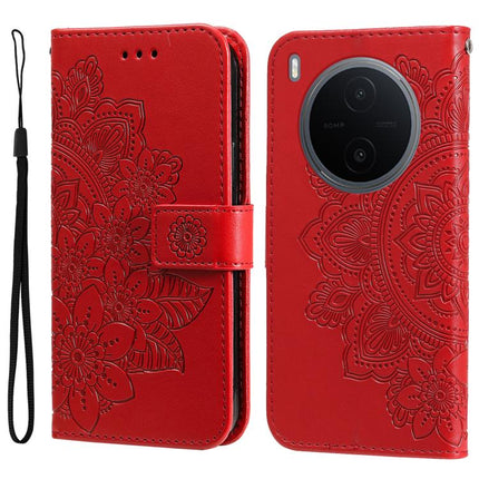 Seven-petal Flowers Embossing Leather Phone Case, For vivo Y600 Pro 5G, For vivo Y21 5G 2026 / vivo Y05 4G, For vivo V70 FE 5G, For vivo S50 5G / V70 5G