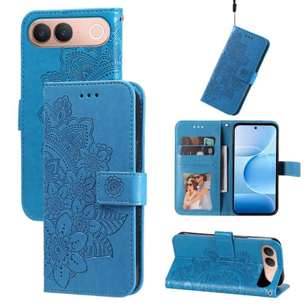Seven-petal Flowers Embossing Leather Phone Case, For vivo Y600 Pro 5G, For vivo Y21 5G 2026 / vivo Y05 4G, For vivo V70 FE 5G, For vivo S50 5G / V70 5G