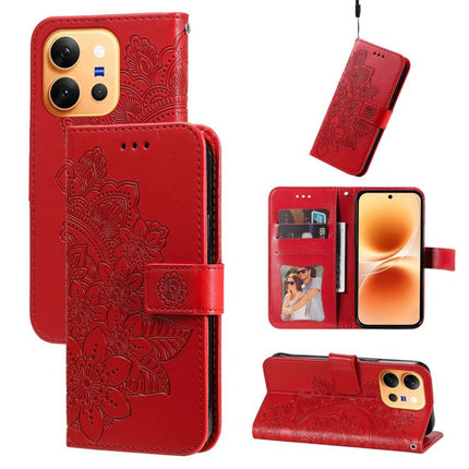 Seven-petal Flowers Embossing Leather Phone Case, For vivo Y600 Pro 5G, For vivo Y21 5G 2026 / vivo Y05 4G, For vivo V70 FE 5G, For vivo S50 5G / V70 5G