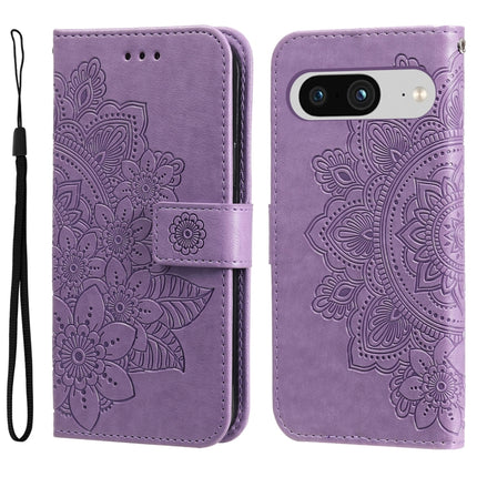 Seven-petal Flowers Embossing Leather Phone Case, For Google Pixel 8, For Google Pixel 7a, For Google Pixel 7 Pro, For Google Pixel  7