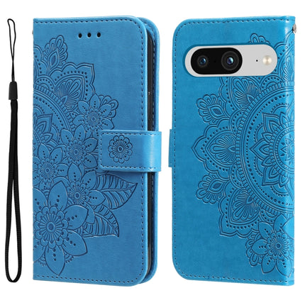 Seven-petal Flowers Embossing Leather Phone Case, For Google Pixel 8, For Google Pixel 7a, For Google Pixel 7 Pro, For Google Pixel  7
