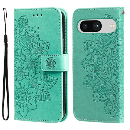 Seven-petal Flowers Embossing Leather Phone Case, For Google Pixel 8, For Google Pixel 7a, For Google Pixel 7 Pro, For Google Pixel  7