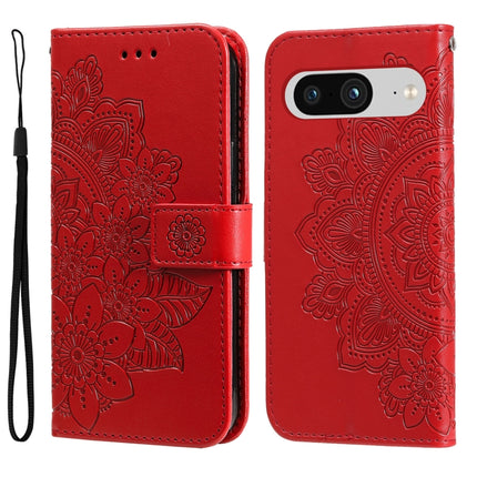 Seven-petal Flowers Embossing Leather Phone Case, For Google Pixel 8, For Google Pixel 7a, For Google Pixel 7 Pro, For Google Pixel  7