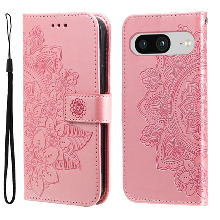 Seven-petal Flowers Embossing Leather Phone Case, For Google Pixel 8, For Google Pixel 7a, For Google Pixel 7 Pro, For Google Pixel  7