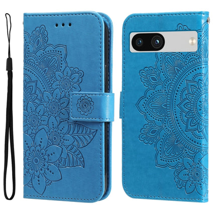 Seven-petal Flowers Embossing Leather Phone Case, For Google Pixel 8, For Google Pixel 7a, For Google Pixel 7 Pro, For Google Pixel  7