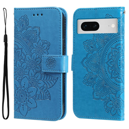 Seven-petal Flowers Embossing Leather Phone Case, For Google Pixel 8, For Google Pixel 7a, For Google Pixel 7 Pro, For Google Pixel  7