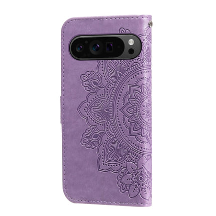 Seven-petal Flowers Embossing Leather Phone Case, For Google Pixel 9 Pro, For Google Pixel 9, For Google Pixel 8a, For Google Pixel 8 Pro