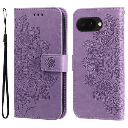 Seven-petal Flowers Embossing Leather Phone Case, For Google Pixel 11 Pro XL, For Google Pixel 11 / Pixel 11 Pro, For Google Pixel 10a, For Google Pixel 9a