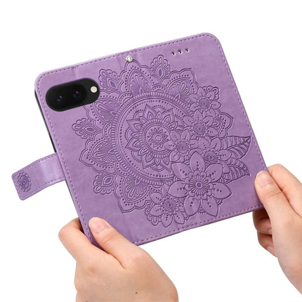 Seven-petal Flowers Embossing Leather Phone Case, For Google Pixel 9 Pro, For Google Pixel 9, For Google Pixel 8a, For Google Pixel 8 Pro