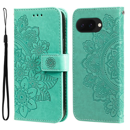 Seven-petal Flowers Embossing Leather Phone Case, For Google Pixel 11 Pro XL, For Google Pixel 11 / Pixel 11 Pro, For Google Pixel 10a, For Google Pixel 9a