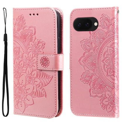 Seven-petal Flowers Embossing Leather Phone Case, For Google Pixel 11 Pro XL, For Google Pixel 11 / Pixel 11 Pro, For Google Pixel 10a, For Google Pixel 9a