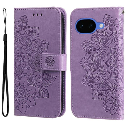Seven-petal Flowers Embossing Leather Phone Case, For Google Pixel 11 Pro XL, For Google Pixel 11 / Pixel 11 Pro, For Google Pixel 10a, For Google Pixel 9a