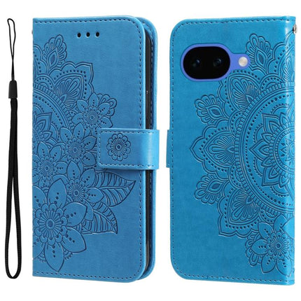 Seven-petal Flowers Embossing Leather Phone Case, For Google Pixel 11 Pro XL, For Google Pixel 11 / Pixel 11 Pro, For Google Pixel 10a, For Google Pixel 9a