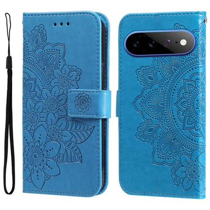 Seven-petal Flowers Embossing Leather Phone Case, For Google Pixel 11 Pro XL, For Google Pixel 11 / Pixel 11 Pro, For Google Pixel 10a, For Google Pixel 9a