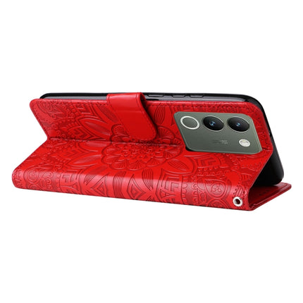Embossed Sunflower Leather Phone Case, For vivo Y200 / V29e Global, For vivo Y17s, For vivo Y36 4G / 5G Foreign, For vivo Y78 5G Foreign