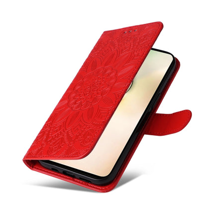 Embossed Sunflower Leather Phone Case, For vivo Y200 / V29e Global, For vivo Y17s, For vivo Y36 4G / 5G Foreign, For vivo Y78 5G Foreign