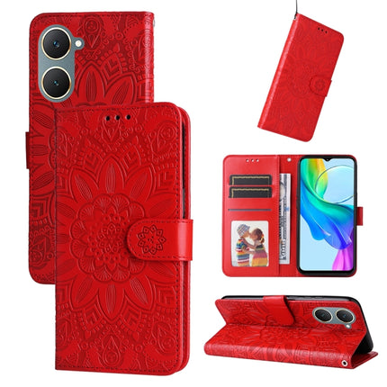 Embossed Sunflower Leather Phone Case, For vivo Y300 Pro, For vivo Y38 5G / T3x 5G Global, For vivo Y100 IDN / Y200e 5G Global, For vivo Y03 4G