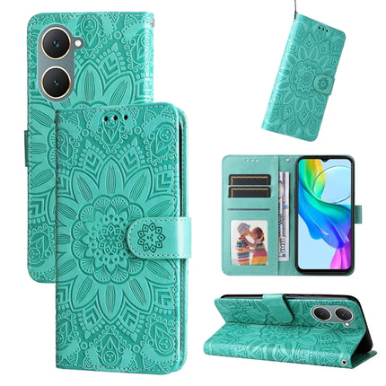 Embossed Sunflower Leather Phone Case, For vivo Y300 Pro, For vivo Y38 5G / T3x 5G Global, For vivo Y100 IDN / Y200e 5G Global, For vivo Y03 4G