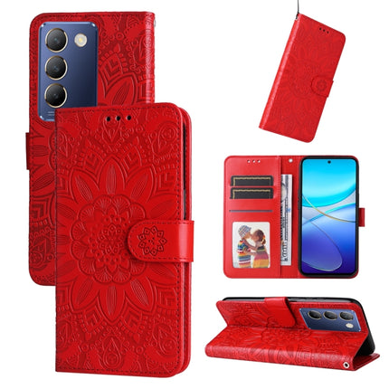 Embossed Sunflower Leather Phone Case, For vivo Y300 Pro, For vivo Y38 5G / T3x 5G Global, For vivo Y100 IDN / Y200e 5G Global, For vivo Y03 4G