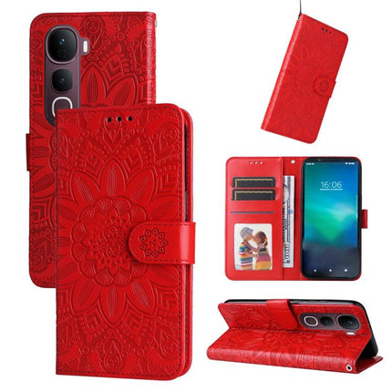 Embossed Sunflower Leather Phone Case, For vivo Y31 5G 2025, For vivo Y400 5G, For vivo V60 5G Global, For vivo Y400 Pro 5G / V40e / iQOO Z9s