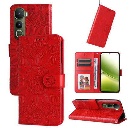 Embossed Sunflower Leather Phone Case, For vivo Y31 5G 2025, For vivo Y400 5G, For vivo V60 5G Global, For vivo Y400 Pro 5G / V40e / iQOO Z9s
