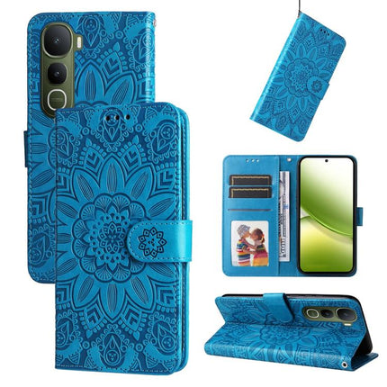 Embossed Sunflower Leather Phone Case, For vivo Y31 5G 2025, For vivo Y400 5G, For vivo V60 5G Global, For vivo Y400 Pro 5G / V40e / iQOO Z9s